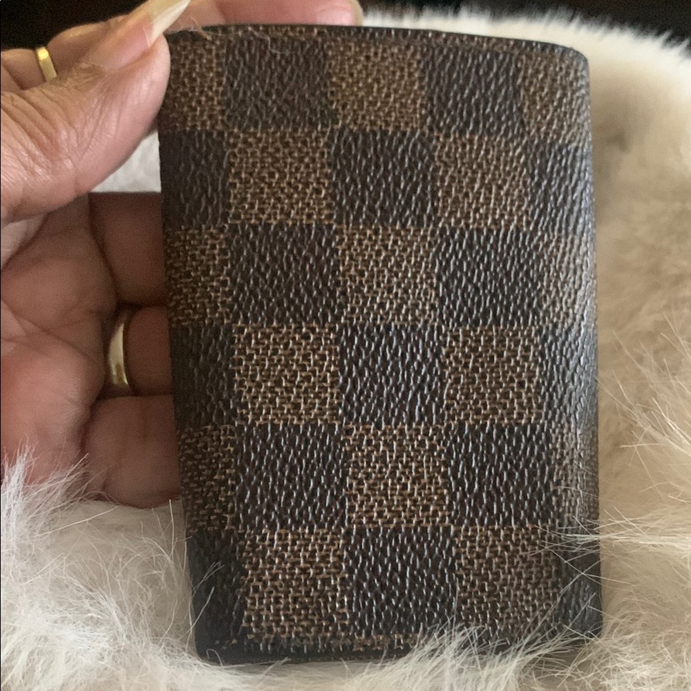 Authentic LV Brown Damier Ebene Key & Card Holder - Picture 6 of 8